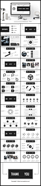 黑色线条04—高端简约工作总结计划商务PPT