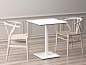 Square MDF contract table BADA | MDF table - Systemtronic