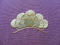 detail of pine in Japanese embroidery