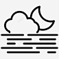 雾霾多云夜多云天气图标 设计图片 免费下载 页面网页 平面电商 创意素材