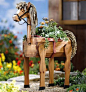 Wooden Pony Garden Planter Box - I bet someone super crafty could make something similar!!