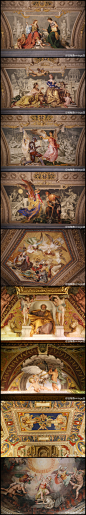 #优秀插画# #欧美# #宗教# 梵蒂冈博物馆集合了天主教皇几个世纪的收藏，拥有全世界最动人的藏品。其实除了最著名的镇馆之宝，许多不那么知名的壁画同样惊人