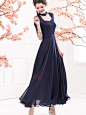 Chic U-Neck Half Sleeve Patchwork Women's Maxi Dress : Tidebuy.com Offers High Quality Chic U-Neck Half Sleeve Patchwork Women's Maxi Dress, We have more styles for Maxi Dresses