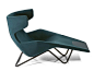 Fabric Chaise longue TAKE A LINE FOR A WALK | Chaise longue by Moroso