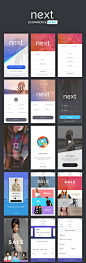 Products : Next fashion UI kit designed for brands and designers, this package includes 35+ PSD and Sketch files.  The whole pack is oriented towards E-Commerce and fashion segment, it covers all the screens that you need to build a beautiful app.