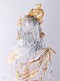 the WIRES v3: ethereal : Ethereal is my new personal project that continues the exploration of building sculptures from wires.My goal was to create a series of sensual woman sculptures using gold and silver wires. Where silver represents body, gold repres