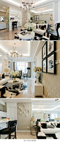 【上海简欧风格3居室公寓】空间以白色的简欧家具为主，体现家具的线条及欧式元素。整体家居氛围内敛大气，格调舒馨。
