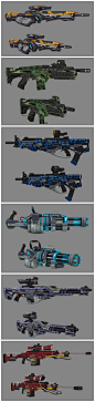游戏美术素材 次世代角色武器军事科幻机械枪械3D模型 3dmax源文件 CG原画参考设定