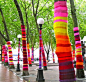 Yarn Bombing @ Occidental Park, Seattle