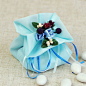 2014新品喜糖袋子 彩色爱袋-晴朗蓝|欧式婚礼创意喜糖盒|大号纱袋-淘宝网