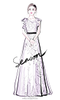 #jjseason插画# #明星红毯礼服插画# -----  @赵丽颖 @JennyPackham官博 2017礼服长裙，优雅出席2016百度时刻商业峰会， 获“2016年百度数字资产榜”#最有价值女艺人#。O少女萌主赵丽颖