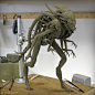 Alien Queen Hybrid, Riyahd Cassiem : Alien Queen hybrid, creature concept sculpt. Inspired by HR Giger's Alien design. 
http://riyahdart.blogspot.com/2015/06/alien-queen.html
