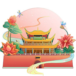 春节国庆中国风建筑