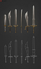 Low Poly Swords - 630 polys by bitgem