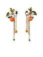 GARDENS IN PROVENCE ORANGE BLOSSOM CHAIN EARRINGS