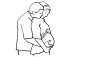 21) 這是個頗常見的姿勢，讓他們展示母愛，亦像與未出生的孩子互動。