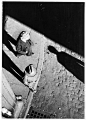 Pedestrians at Curb, Seen From Above, New York City. 1928.  by Walker Evans: