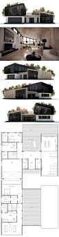 House Plan with four bedrooms./ By Concept homes