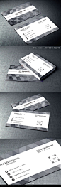 黑白灰菱形二维码名片设计AI素材下载_商业服务名片设计模板