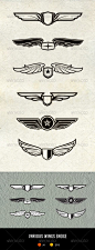 各种翼徽章和补丁#vector #eps #patch #hawk•可在这里→https://graphicriver.net/item/various-wing-badges-and-patch/6460994?ref=pxcr