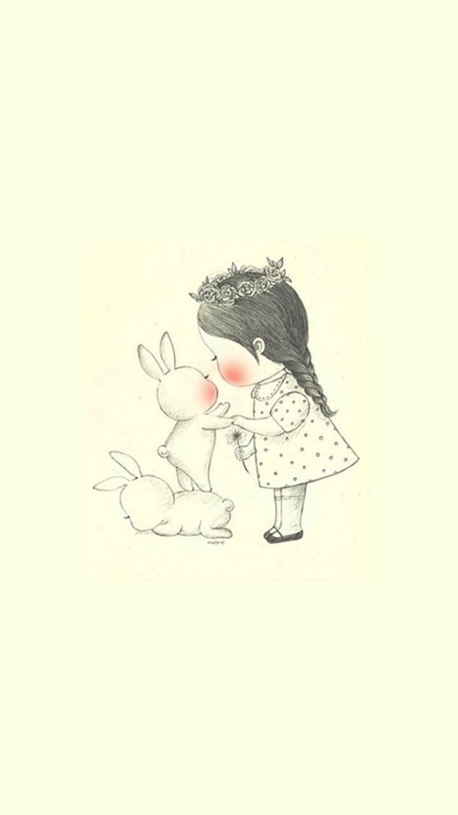 【插画家Coniglio小女孩与小兔子的...