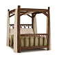 Canopy Bed #4150 - Transitional Rustic / Folk Beds - Dering Hall : Buy Canopy Bed #4150 by La Lune Collection - Made-to-Order designer Furniture from Dering Hall's collection of Transitional Rustic / Folk Beds