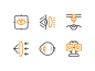 Ophthalmology Icons ophthalmology symbol color flat outline line icon