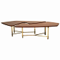 ::: Italian Mahogany and Bronze Coffee Table