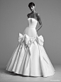 viktor and rolf fall 2018 bridal strapless straight across ball gown wedding dress (9) mv romantic modern