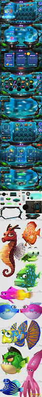 星战机械 科幻欧美游戏 冒险捕鱼UI素材PSD界面图标 游戏美术资源