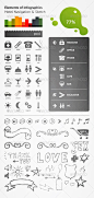 Elements of Infographics in the Style of Sketch - Infographics 