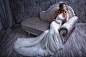 People 2736x1824 couch dress women model bridal gown