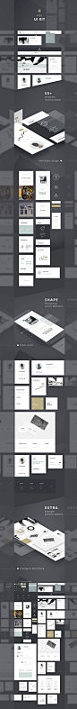 Minimalist UI Kit 素材分享。
