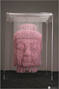 Chinese contemporary artist Li Qing creates ornate sculptures through a meticulous method of suspending crystal beads on thread. The multimedia artist's se