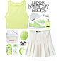 #sporty
#green 
#white 
#tennisstyle