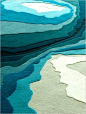 Water Waves Carpet by Edward Fields