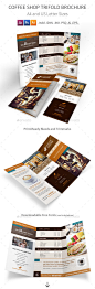 Coffee Shop Trifold Brochure - Informational Brochures