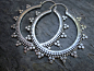 Earrings | Sasha Bell.  'Tribal Hoops'.  Sterling silver.