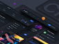 Crypter Component – Dark Theme 3d app website mobile glass effect gradient user interface interface isometric design isometric illustration isometry isometric typography dark theme dark mode illustration ux design ui design ux ui