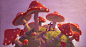 Lowpoly mushroomland