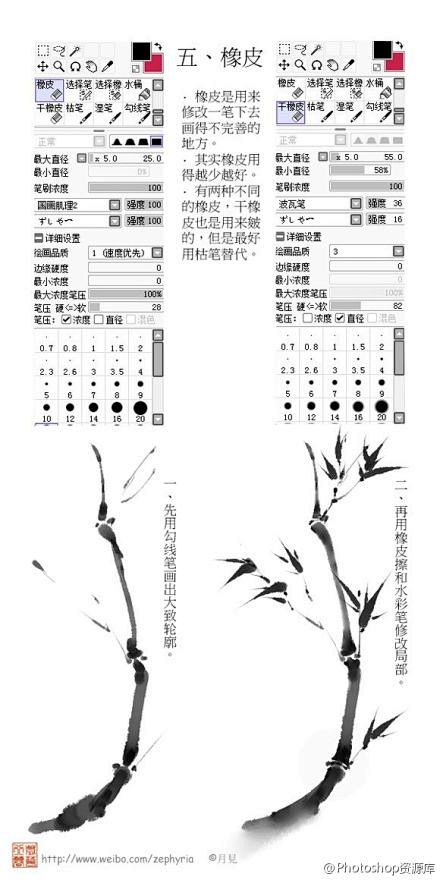 推荐SAI中国风古风水墨笔刷教程。作者：...