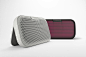 denon envaya bluetooth speaker by feiz design studio enables music sharing : conceived in reference to the clothes peg, the portable denon envaya offers bluetooth CD quality wireless streaming technology and NFC tap pairing.