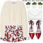 Shorts http://www.romwe.com/Multicolor-Pockets-Zipper-Side-Cherry-Print-Shorts-With-Belt-p-161465-cat-680.html?utm_source=polyvore&utm_medium=set&url_from=mihreta-m

Shoes http://www.romwe.com/Red-Pointed-Out-Ankle-Strap-Pumps-p-161372-cat-700.htm