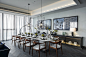 Contemporary Dining Room in CN by Kelly Hoppen Interiors 