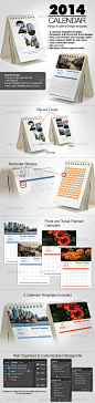 Minimalist 2014 Calendar InDesign Templates 创意日历设计素材-淘宝网