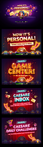 Game Feature Promo : In-game promotional materials for a new game feature made for Caesars Casino 