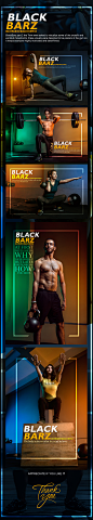 BlackBarz motivation posters : BlackBarz part 2 the Twin were asked to visualize some of the crossfit and workout movements, these visuals were designed to be posters in the gym so it keeps everyone highly motivated and determined. 