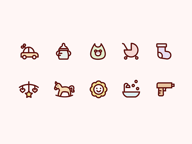 Icons for baby