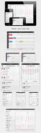 iPhone/iPad App Concept - Calendar - Week view by ~sicfess o #采集大赛#