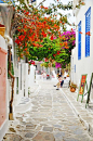 街在圣托里尼，希腊